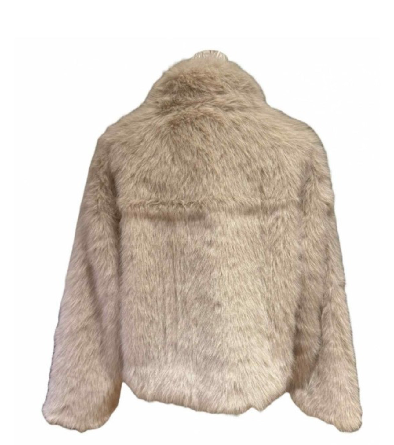 Beige Fuskepelsjakke🌸