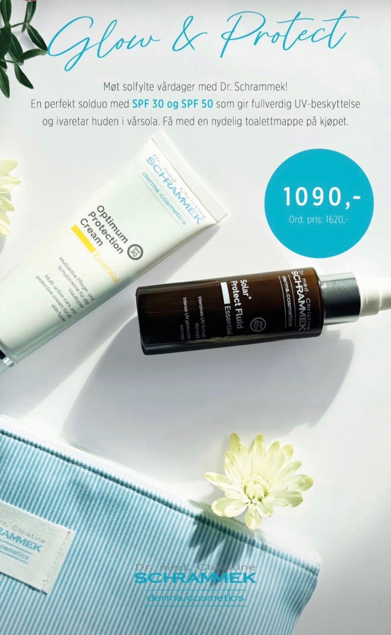 GLOW & PROTECT,Gavesett i fin toalettmappe💕