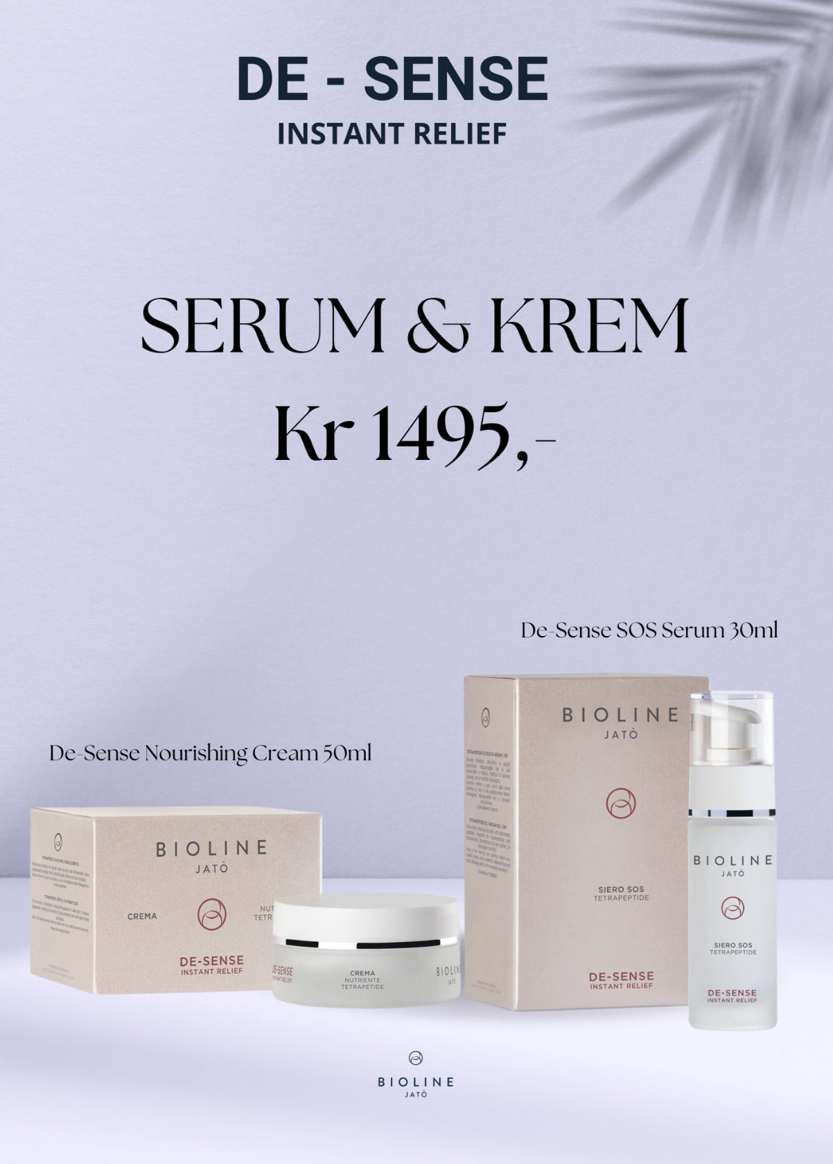 DE-SENSE Nourishing Cream+SOS Serum KAMP