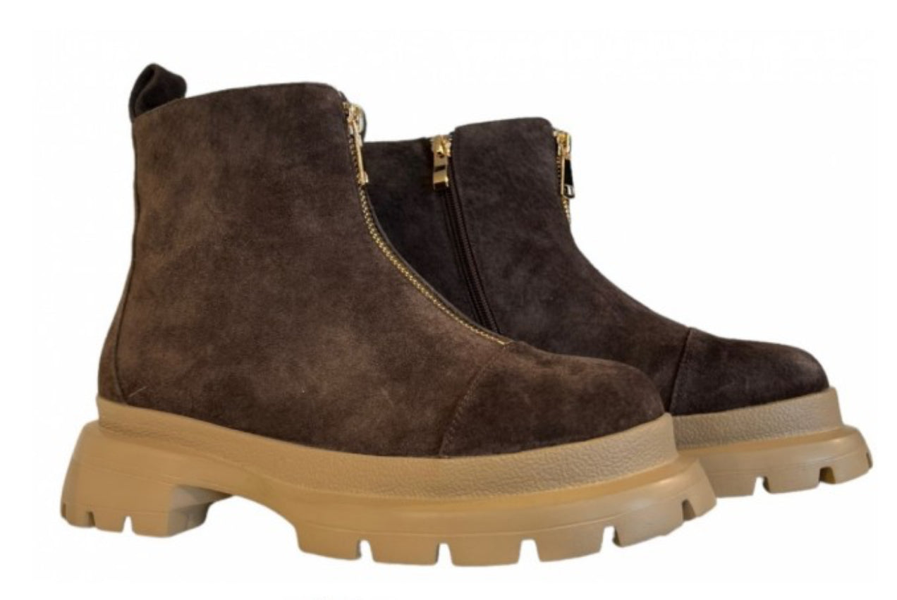 BRUN NUBUK BOOTS M GLIDELÅS FRONT