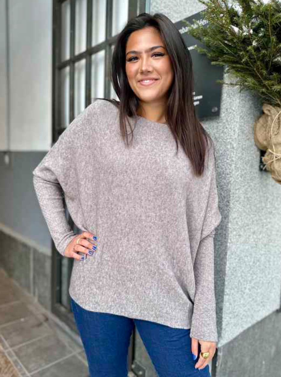 Mørk beige Genser