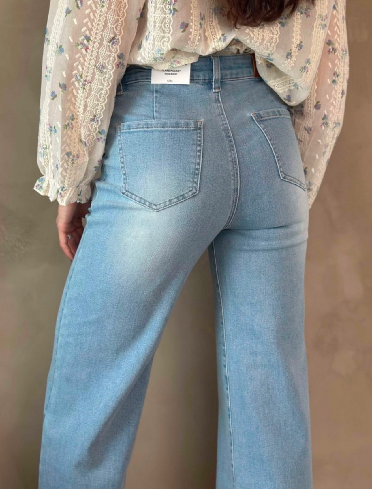 💖 PEPPER JEANS FLARE POCKET 👖Lys vask