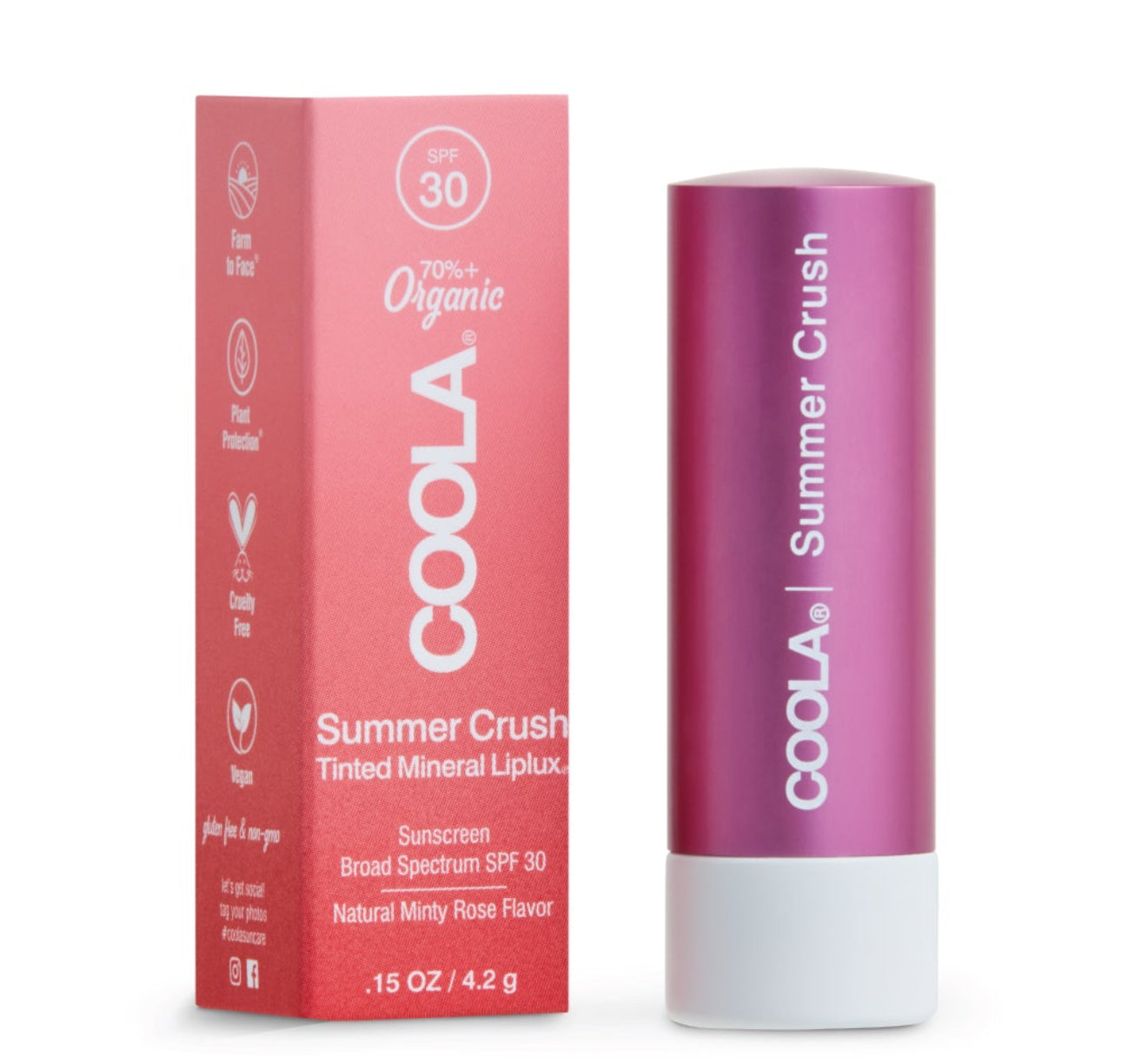 COOLA
Mineral Liplux SPF30 – Summer Crush 4,2g