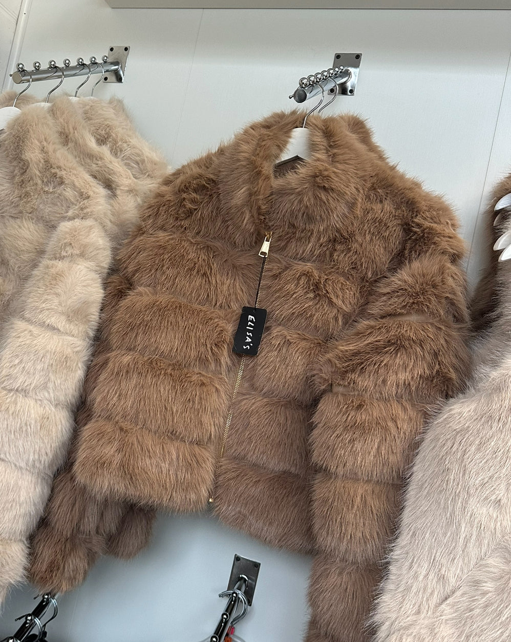 CAMEL LANGHÅRET FUSKEPELSJAKKE