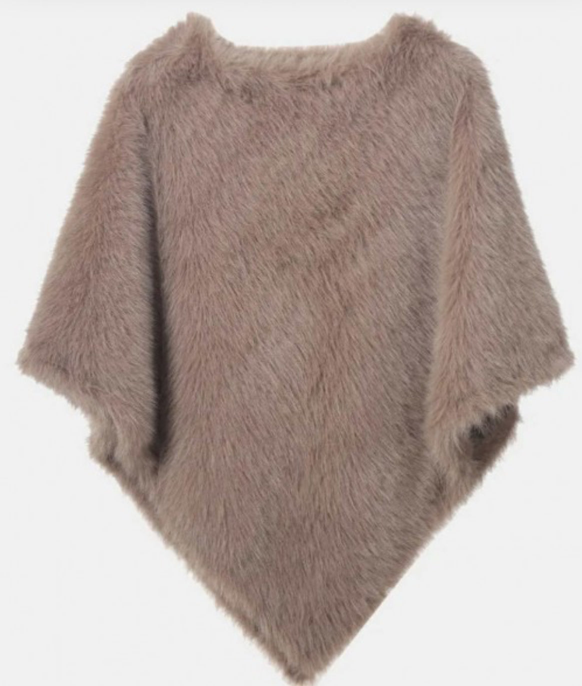 Poncho i nydelig Fuskepels🌸Creme💕Beige