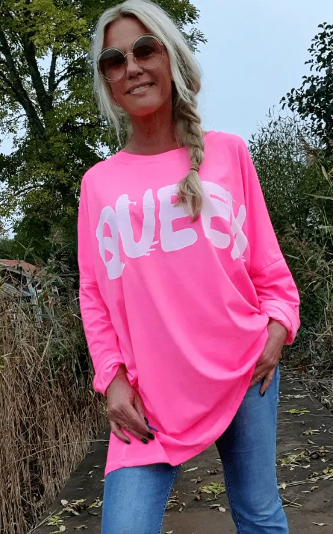 Queen Tunika Neonrosa