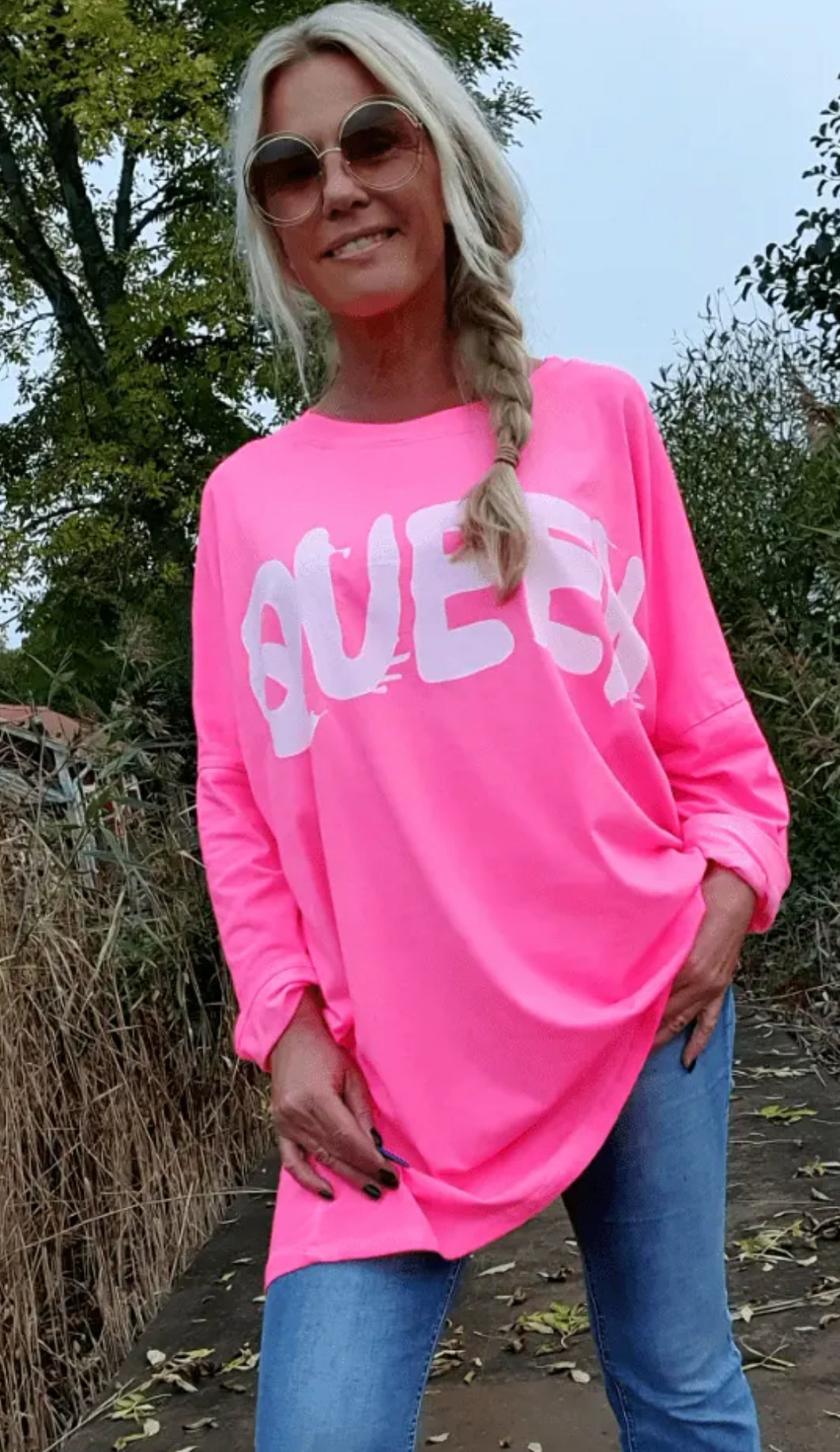 Queen Tunika Neonrosa