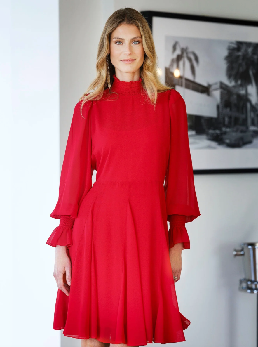 EMILIA DRESS, RED