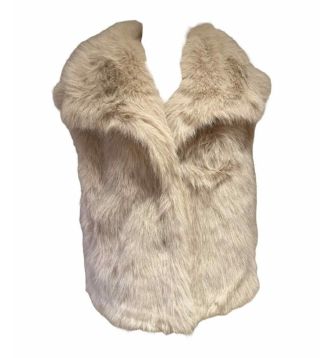 Vest i Fuskepels🌸creme🌸Beige